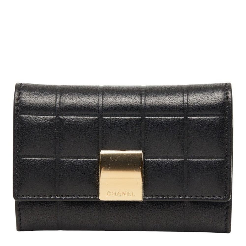 Chanel Leather Chocobar Key Case Black
